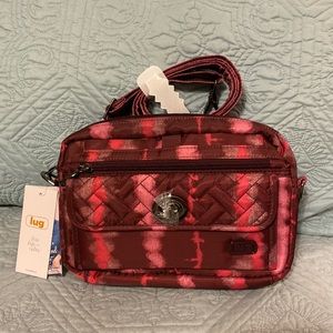 Lug Convertible Crossbody SWITCH Shibori Wine NWT RFID